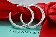 Load image into Gallery viewer, Tiffany &amp; Co. Silver Square Cushion Hoop Earrings

