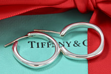 Load image into Gallery viewer, Tiffany &amp; Co. Silver Square Cushion Hoop Earrings
