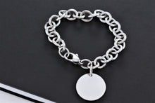 Load image into Gallery viewer, Tiffany &amp; Co. Plain Circle Tag Chunky Link 10mm Bracelet

