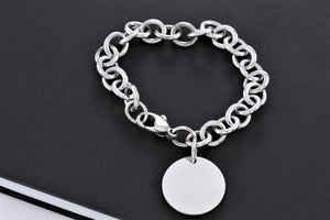 Tiffany & Co. Plain Circle Tag Chunky Link 10mm Bracelet