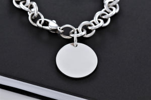 Tiffany & Co. Plain Circle Tag Chunky Link 10mm Bracelet