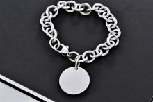 Load image into Gallery viewer, Tiffany &amp; Co. Plain Circle Tag Chunky Link 10mm Bracelet
