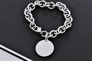 Tiffany & Co. Plain Circle Tag Chunky Link 10mm Bracelet