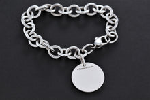 Load image into Gallery viewer, Tiffany &amp; Co. Plain Circle Tag Chunky Link 10mm Bracelet
