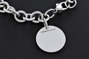 Tiffany & Co. Plain Circle Tag Chunky Link 10mm Bracelet