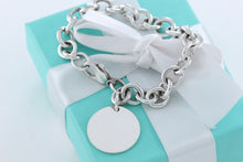 Load image into Gallery viewer, Tiffany &amp; Co. Plain Circle Tag Chunky Link 10mm Bracelet
