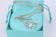 Load image into Gallery viewer, Tiffany &amp; Co. Nature Silver Large Dragonfly Double Chain Necklace
