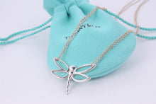 Load image into Gallery viewer, Tiffany &amp; Co. Nature Silver Large Dragonfly Double Chain Necklace
