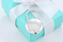 Load image into Gallery viewer, Tiffany &amp; Co. Silver Baseball Padlock Key Ring Keychain
