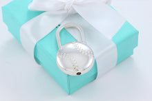 Load image into Gallery viewer, Tiffany &amp; Co. Silver Baseball Padlock Key Ring Keychain
