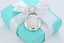 Load image into Gallery viewer, Tiffany &amp; Co. Silver Baseball Padlock Key Ring Keychain
