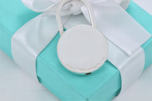 Load image into Gallery viewer, Tiffany &amp; Co. Silver Baseball Padlock Key Ring Keychain
