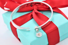 Load image into Gallery viewer, Tiffany &amp; Co. 18K Gold &amp; Silver Round Keyhole Lock Hinged Bangle Bracelet
