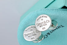 Load image into Gallery viewer, Return To Tiffany &amp; Co. Mens Silver Oval Cufflinks
