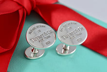 Load image into Gallery viewer, Return To Tiffany &amp; Co. Mens Silver Oval Cufflinks
