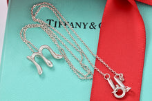 Load image into Gallery viewer, Tiffany &amp; Co. Elsa Perett Silveri Alphabet Letter &quot;M&quot; Pendant Necklace

