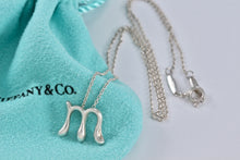 Load image into Gallery viewer, Tiffany &amp; Co. Elsa Perett Silveri Alphabet Letter &quot;M&quot; Pendant Necklace
