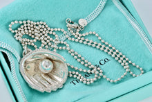 Load image into Gallery viewer, Tiffany &amp; Co. Mens Silver Baseball Glove Ball Beaded Chain Necklace
