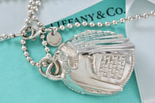 Load image into Gallery viewer, Tiffany &amp; Co. Mens Silver Baseball Glove Ball Beaded Chain Necklace
