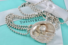 Load image into Gallery viewer, Tiffany &amp; Co. Mens Silver Baseball Glove Ball Beaded Chain Necklace
