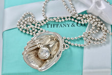 Load image into Gallery viewer, Tiffany &amp; Co. Mens Silver Baseball Glove Ball Beaded Chain Necklace

