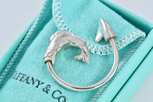 Tiffany & Co. Silver Fish Hook Key Ring Keychain