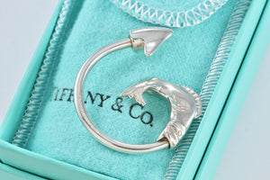 Tiffany & Co. Silver Fish Hook Key Ring Keychain