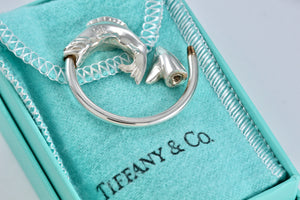 Tiffany & Co. Silver Fish Hook Key Ring Keychain