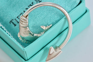 Tiffany & Co. Silver Fish Hook Key Ring Keychain