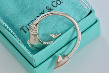 Load image into Gallery viewer, Tiffany &amp; Co. Silver Fish Hook Key Ring Keychain
