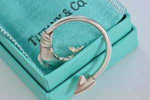 Tiffany & Co. Silver Fish Hook Key Ring Keychain