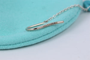 Tiffany & Co. Elsa Peretti Silver Turquoise Open Heart Dangling Earrings
