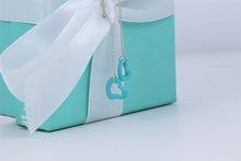 Load image into Gallery viewer, Tiffany &amp; Co. Elsa Peretti Silver Turquoise Open Heart Dangling Earrings
