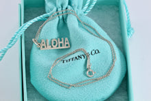 Load image into Gallery viewer, Tiffany &amp; Co. Silver &quot;ALOHA&quot; Pendant Necklace
