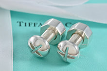Load image into Gallery viewer, Tiffany &amp; Co. Mens Silver Nut and Bolt Cufflinks
