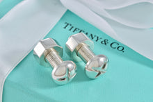 Load image into Gallery viewer, Tiffany &amp; Co. Mens Silver Nut and Bolt Cufflinks
