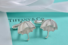 Load image into Gallery viewer, Tiffany &amp; Co. Mens Silver Umbrella Cufflinks
