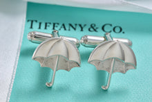 Load image into Gallery viewer, Tiffany &amp; Co. Mens Silver Umbrella Cufflinks
