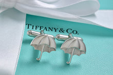 Load image into Gallery viewer, Tiffany &amp; Co. Mens Silver Umbrella Cufflinks
