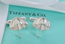 Load image into Gallery viewer, Tiffany &amp; Co. Mens Silver Umbrella Cufflinks
