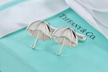 Load image into Gallery viewer, Tiffany &amp; Co. Mens Silver Umbrella Cufflinks
