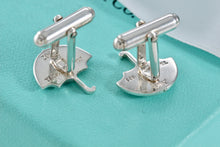 Load image into Gallery viewer, Tiffany &amp; Co. Mens Silver Umbrella Cufflinks
