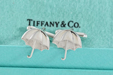 Load image into Gallery viewer, Tiffany &amp; Co. Mens Silver Umbrella Cufflinks
