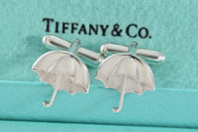 Load image into Gallery viewer, Tiffany &amp; Co. Mens Silver Umbrella Cufflinks
