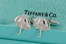 Load image into Gallery viewer, Tiffany &amp; Co. Mens Silver Umbrella Cufflinks
