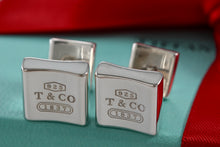 Load image into Gallery viewer, Tiffany &amp; Co. Mens 1837 Silver Concave Square Cufflinks
