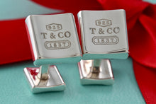 Load image into Gallery viewer, Tiffany &amp; Co. Mens 1837 Silver Concave Square Cufflinks
