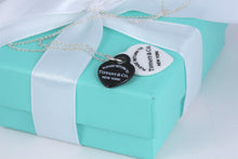 Load image into Gallery viewer, Return To Tiffany &amp; Co. Black Bone &amp; White Bone Double Heart Charm Silver Necklace

