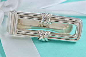 Tiffany & Co. Signature "X" Silver Bar Money Clip Holder 1992