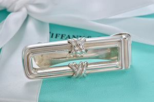 Tiffany & Co. Signature "X" Silver Bar Money Clip Holder 1992